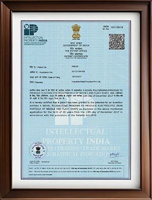 Powder & Flakes Patent