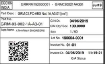 QR -raw material